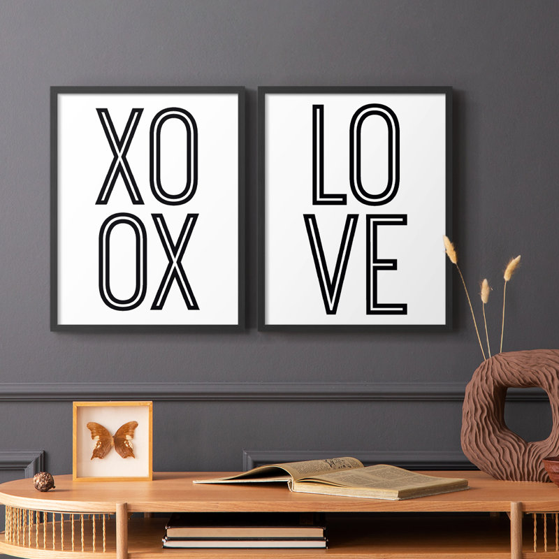«Bold Love I», reproduction encadrée de qualité supérieure - prête à être accrochée - aucun clou requis - aucun clou requis