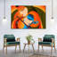 Radha Krishna Madhubani sur impression sur toile-1204879680