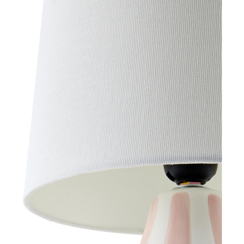 Lampe de table Owes, Blanc / Rose