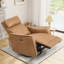 Ensemble de salon moderne inclinable électrique en similicuir 4 pièces avec fauteuil inclinable et berçant pivotant, ports USB, porte-gobelets et console