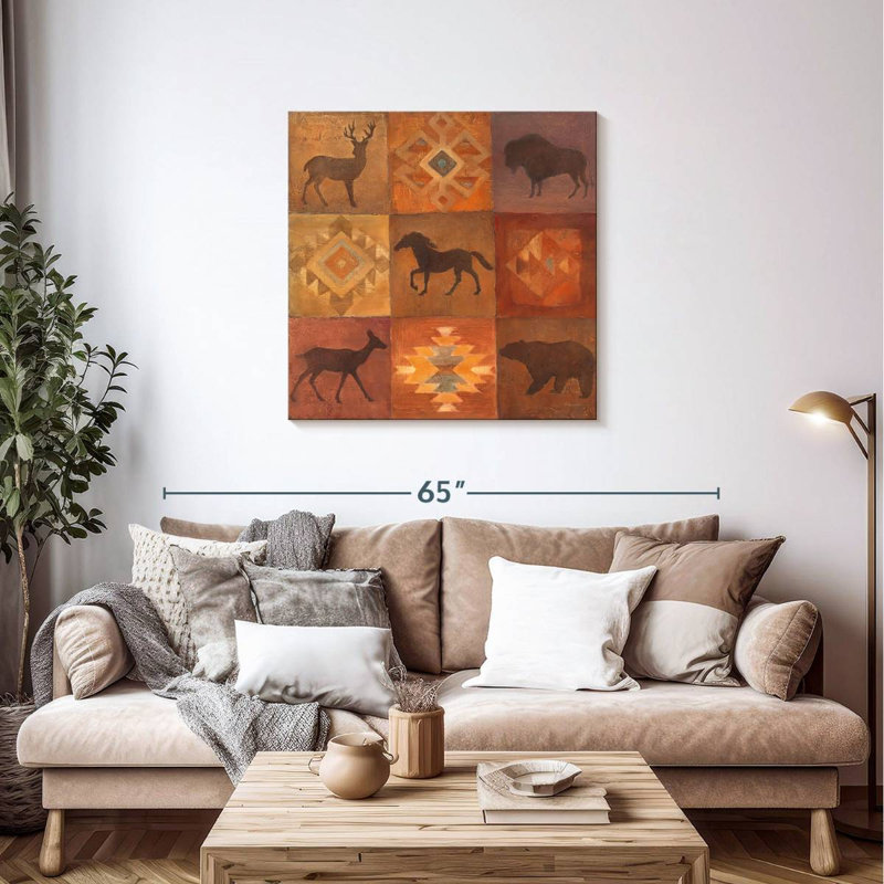 Desert Sunset Animals, 36" H x 36" W
