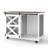 Storage Cabinet, Mobile Dog Crate With Flip-Top Feeding Door, Accent Cabinet With 5 Caster System