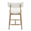 Ensemble de 2 tabourets de comptoir Mid-Century modernes (naturel et beige)-119320427