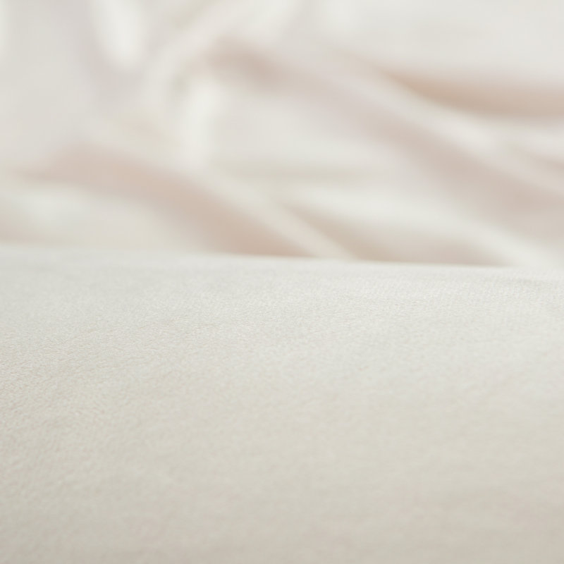 Chanasya Velvet Duvet Reversible Duvet Cover Set, King Duvet Cover + 2 Shams and 2 Pillowcases, Ivory