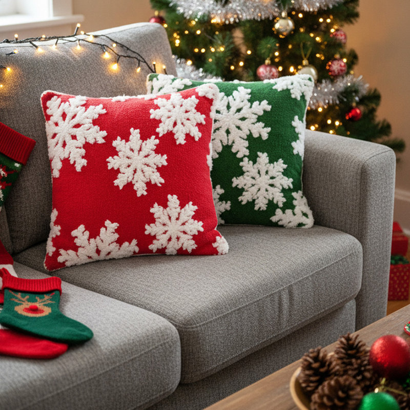 Abstract Red + Green Backrest Cushion