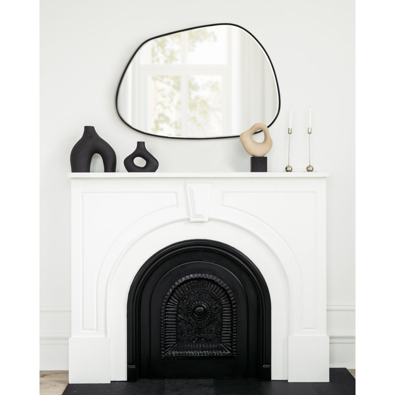 Asymmetrical Black MDF Framed Vanity Mirror