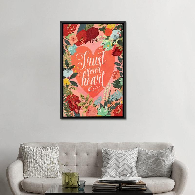 «Trust Your Heart» par Mia Charro - Estampe numérique sur toile tendue avec châssis, H 48 po x l 32 po x P 1,5 po
