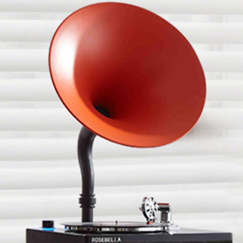 Brownness+Orange Rectangular Solid Wood+Aluminum Media Players