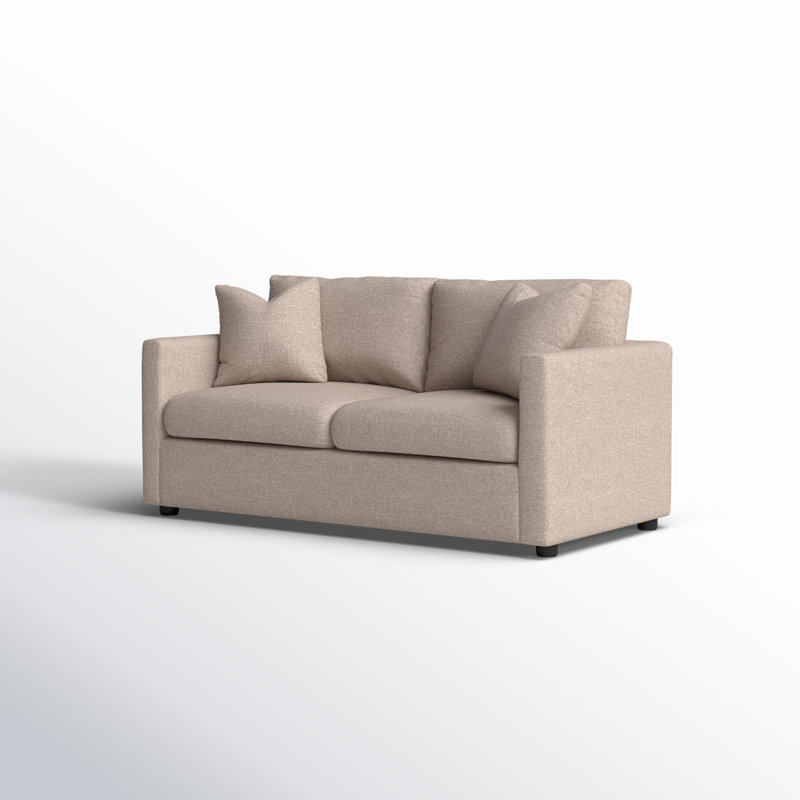 Godwin Upholstered 67'' Sofa, Macc Ecru