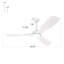 Ventilateur de plafond blanc 52 po avec lumières DEL et télécommande-88202011-88202008