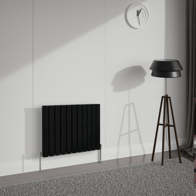 Shonda Horizontal Double Flat Panel Radiator, Normal Black, 60cm H x 74.8cm W