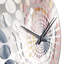Horloge murale abstraite rose et bleue «Beauty in Marble Art III»-788514562