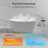 MonBlari 60" X 31.5" Freestanding White Soaking Acrylic Bath tub with Overflow and Pop-up Drain For Bathroom-132934574-120392932