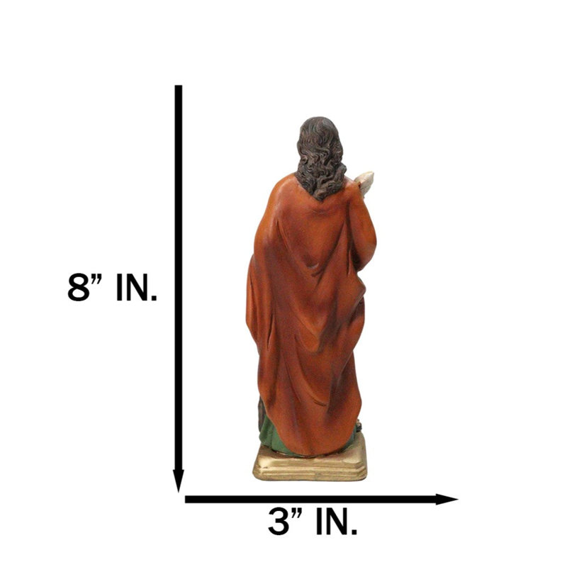 Figurine 8 "apôtre chrétien, disciples de Jésus Saint-James avec l'Evangile