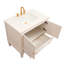 Base de meuble-lavabo autoportant en noyer foncé de 36 po Lilly