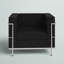 Fauteuil en similicuir avec barre double-407295055