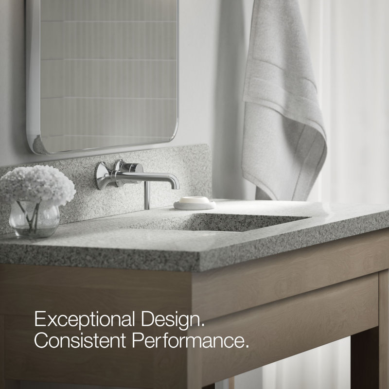 Tone Wall-Mount Single-Handle Bathroom Sink Faucet, Polished Chrome