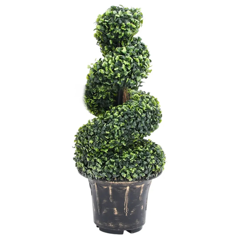 Faux Boxwood Plant in Pot, 89cm H x 29cm W x 29cm D
