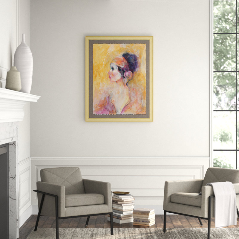 Pink Bandana' Framed Print on Glass