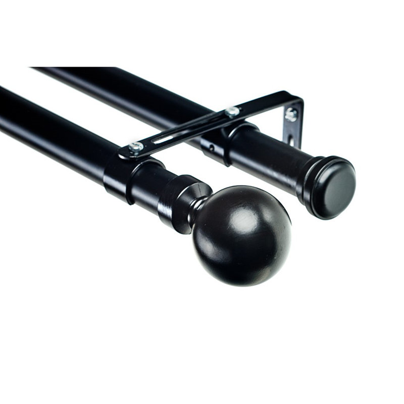 Tatom Double Curtain Rod Set, 3" H x 96" W x 6" D