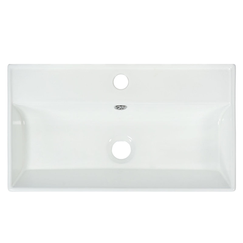 21.6'' Ceramic Rectangular Drop-in Bathroom Sink