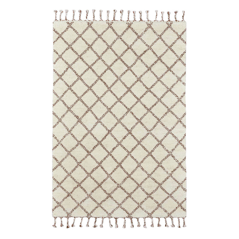 Mick Geometric Wool Hand Woven Area Rug, Rectangle 170 x 240 cm