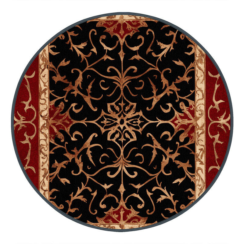Tapis à volutes Empire, Rond 4 pi