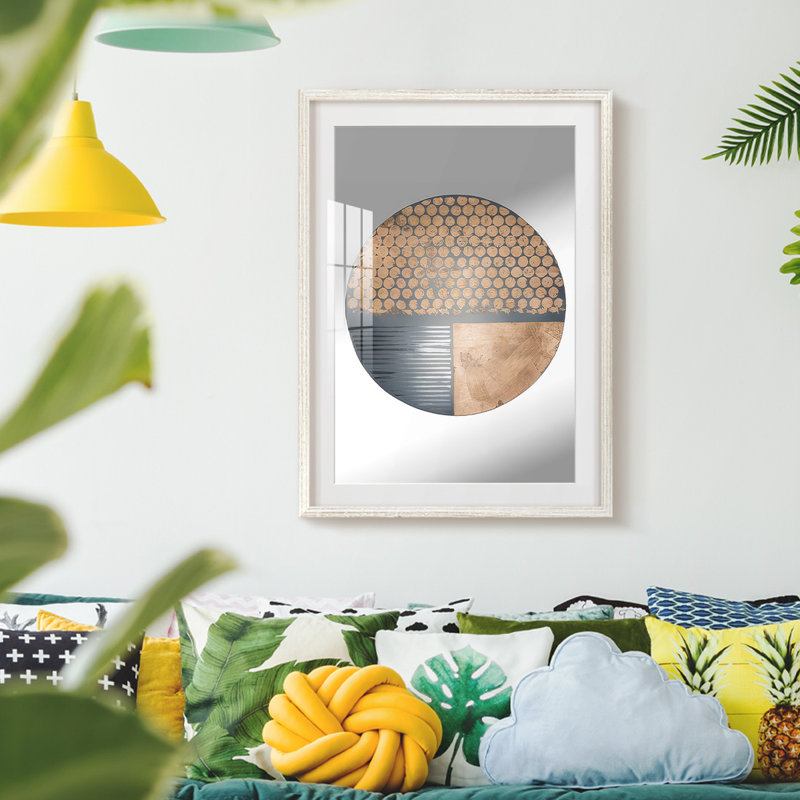 Printed Copper Orbit IV -Framed Print