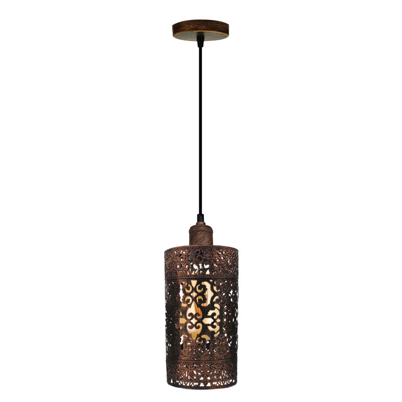 Mojica 1 - Light Single Pendant, Rustic Red