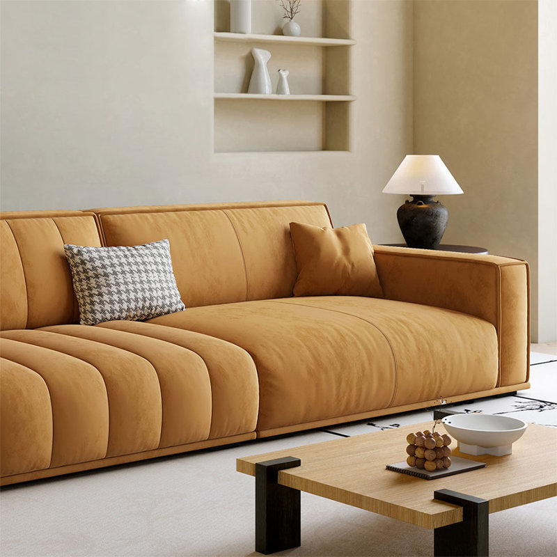 Canapé à lignes droites moderne et simple, 31.5"H*108.27"W*39.37"D