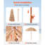 Parasol de plage de 6 pi, auvent incliné de 30 pi et nervures en métal, inclinaison ajustable au bord de la piscine pour une couverture maximale du soleil, assemblage simple, 8 nervures