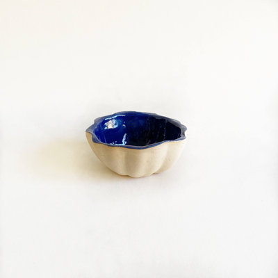 Cobalt Stoneware Condiment Server