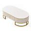 Table basse moderne ovale avec tiroirs