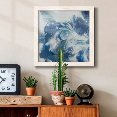 Toile encadrée de velours bleu de qualité supérieure - prête à être accrochée