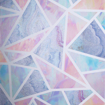 Papier peint triangles pastel Lizzie