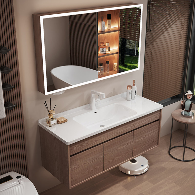 Retro and simple style bathroom cabinet