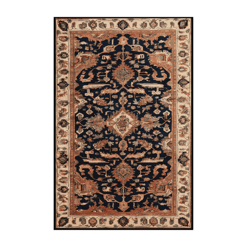 Tapis brun lavable à la machine, Rectangulaire 2 pi x 3 pi