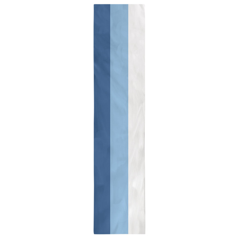 Chemin de table Seattle, Kansas, 90 po x 16 po, Bleu royal / bleu poudre / blanc