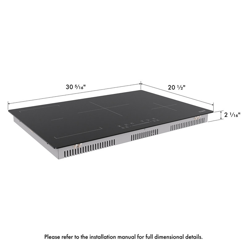 ZLINE 30 in. Induction Cooktop with Anti-Scratch Glass and 4 Elements