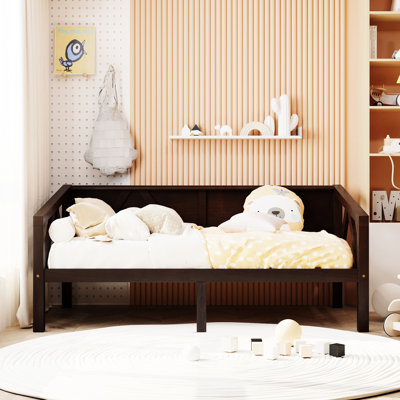 Lit de jour simple blanc, idéal pour la détente, la construction, l'espace sous le lit pour ranger des articles présentant une apparence élégante, une fonction multifonctionnelle pour se reposer à la maison, une structure stable