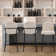 Modern Counter Height Bar Stools Set of 2, 28 Inch Sherpa Boucle Upholstered Bar Stools with Back, 18" Seat Wide Island Stools with Black Metal Frame for Kitchen Counter/Breakfast Bar
