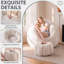 Fauteuil à billes en velours côtelé avec repose-pieds Giant-1575079433