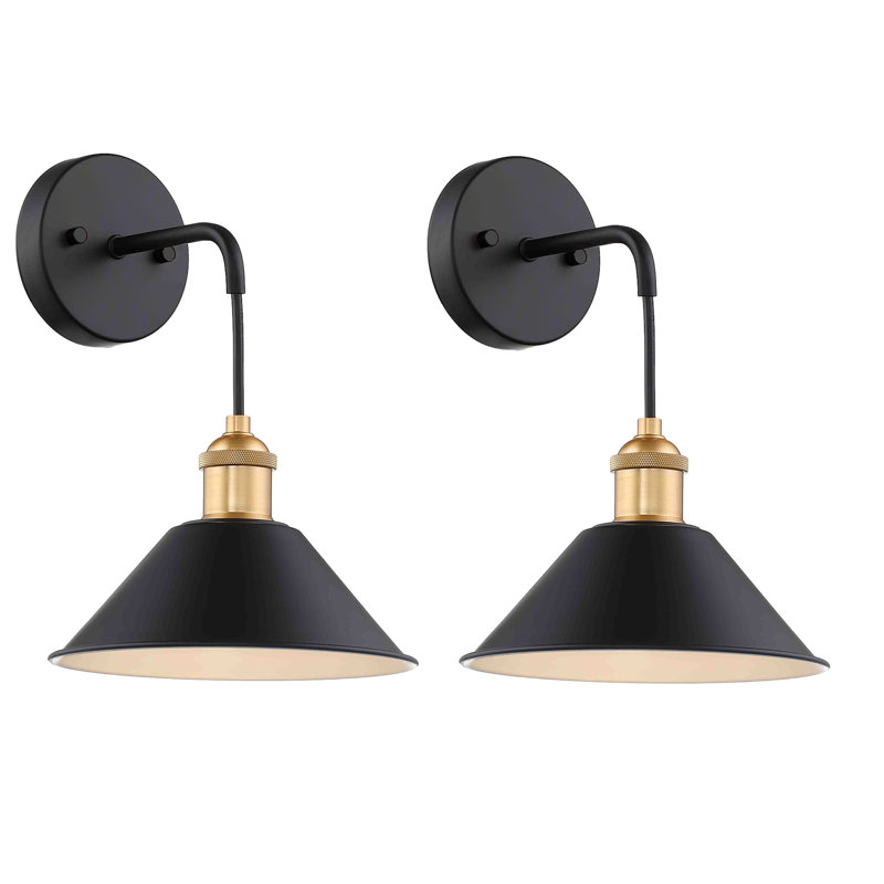 Levant Steel LED Dimmable Swing Arm Wall Sconces, No, Gold
