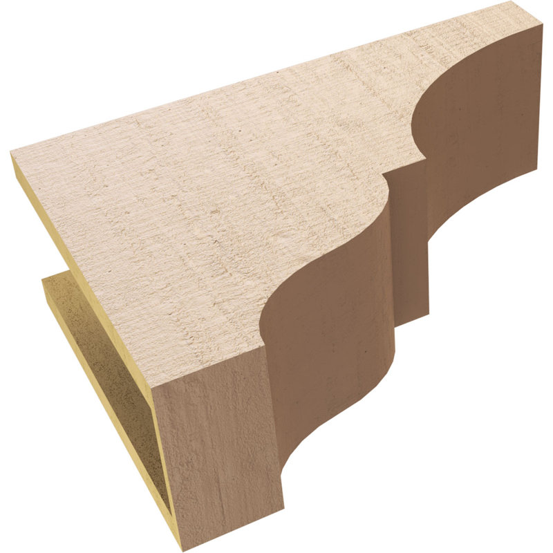 Bois de cèdre brut Asheboro, grain de bois TimberThane Corbel, apprêté brun clair, H 12 po x l 6 po x P 18 po