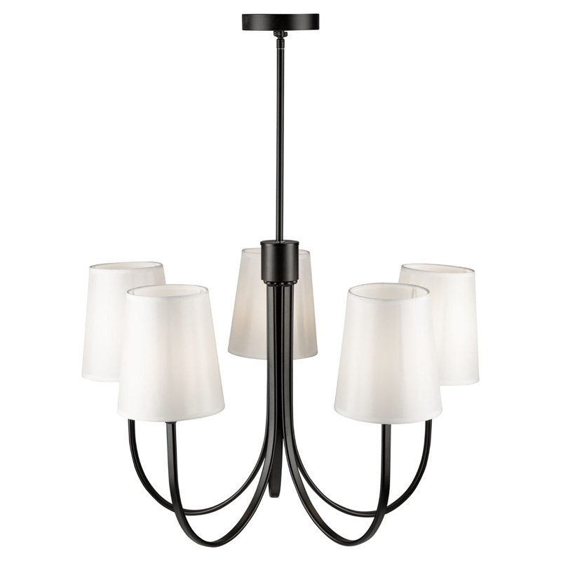 Lustre 5 lumières noir, Noir