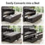 Canapé-lit modulaire convertible de 80,7 po avec lit escamotable, méridienne de rangement et poche de rangement latérale