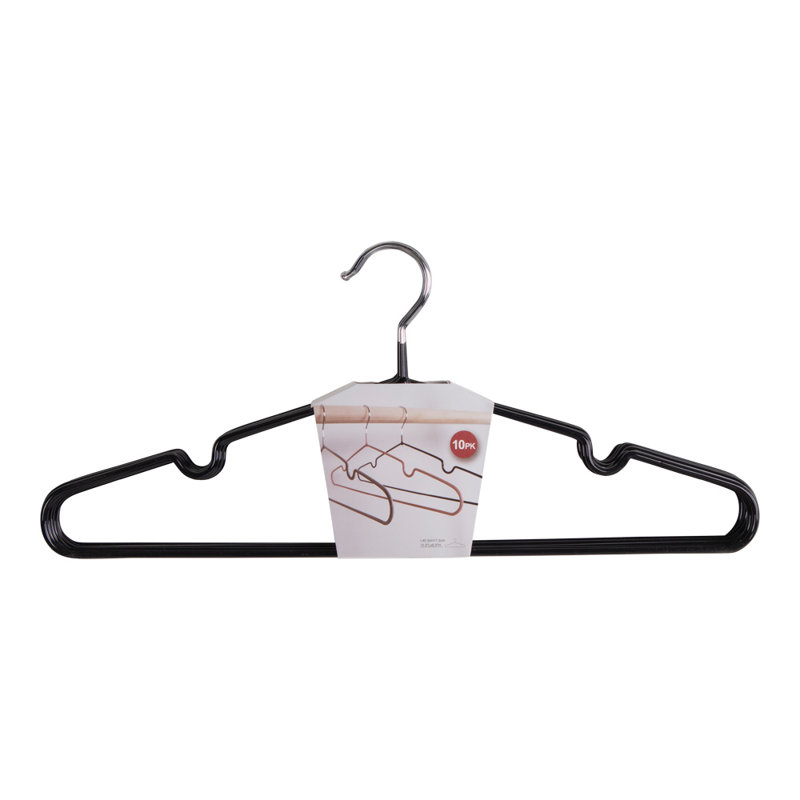 William Metal Standard Hanger for Dress/Shirt/Sweater, Black