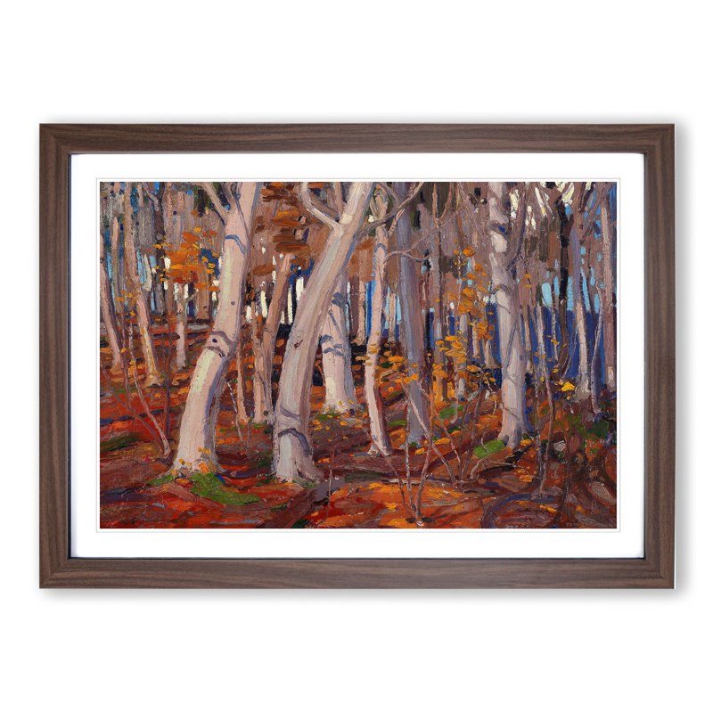 October by Tom Thomson - Framed Print, Walnut Framed, 48cm H x 65cm W x 2cm D
