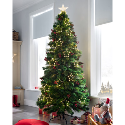 Lighted Artificial Pine Christmas Tree