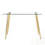 Modern Minimalist Rectangular Glass Dining Table for 4-6